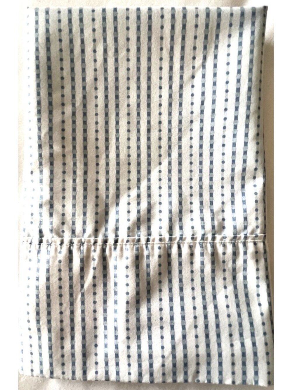 Charisma King Pillowcase Blue White Stripes Soft 100% Poly Microfiber Bedding
